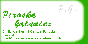 piroska galanics business card